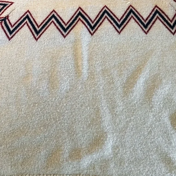 55 DSL Stylish Vintage Cream Sweater with Zigzag Pattern Size XL - Picture 14 of 14